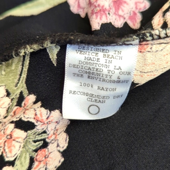 Flynn Skye Black Floral Print Wrap it Up Maxi Skirt Size Small - Picture 10 of 12